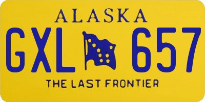 AK license plate GXL657