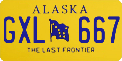 AK license plate GXL667