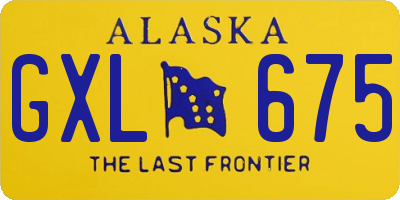 AK license plate GXL675