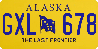 AK license plate GXL678