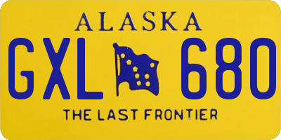 AK license plate GXL680