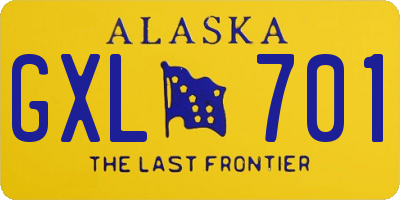 AK license plate GXL701