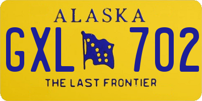 AK license plate GXL702