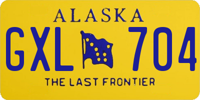 AK license plate GXL704