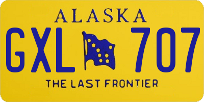 AK license plate GXL707