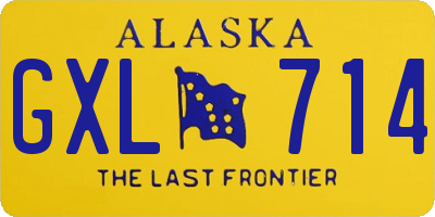 AK license plate GXL714