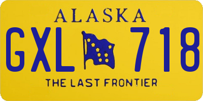 AK license plate GXL718