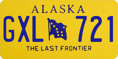 AK license plate GXL721