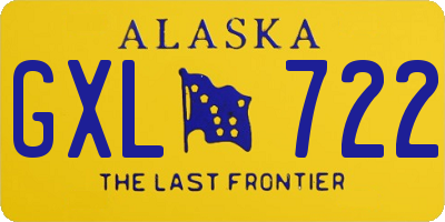 AK license plate GXL722