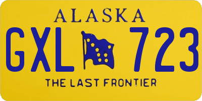 AK license plate GXL723