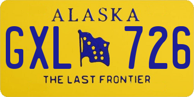 AK license plate GXL726