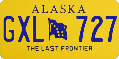 AK license plate GXL727