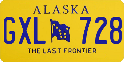 AK license plate GXL728