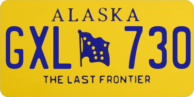 AK license plate GXL730