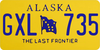 AK license plate GXL735