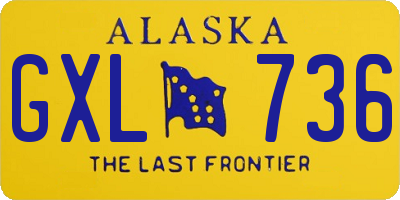 AK license plate GXL736