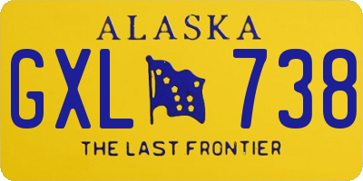 AK license plate GXL738