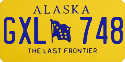 AK license plate GXL748