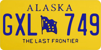 AK license plate GXL749