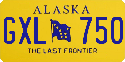 AK license plate GXL750