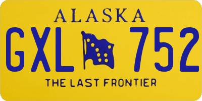 AK license plate GXL752