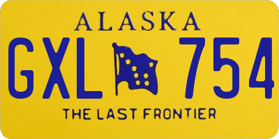 AK license plate GXL754