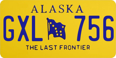 AK license plate GXL756
