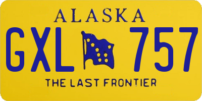 AK license plate GXL757