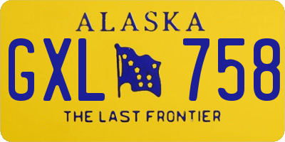 AK license plate GXL758