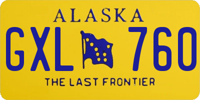 AK license plate GXL760