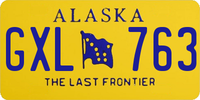 AK license plate GXL763