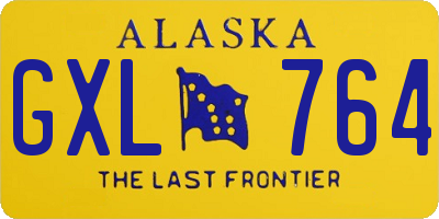 AK license plate GXL764