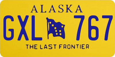 AK license plate GXL767