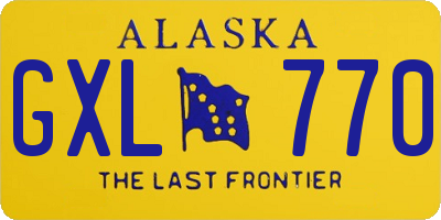 AK license plate GXL770