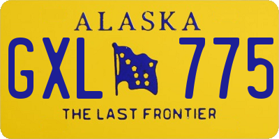 AK license plate GXL775