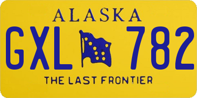 AK license plate GXL782