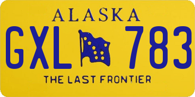 AK license plate GXL783