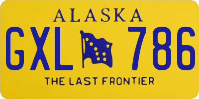 AK license plate GXL786