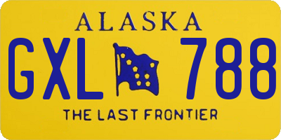 AK license plate GXL788