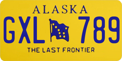 AK license plate GXL789