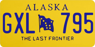 AK license plate GXL795