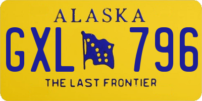 AK license plate GXL796