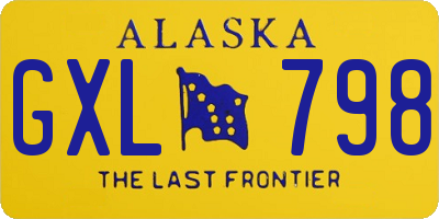 AK license plate GXL798