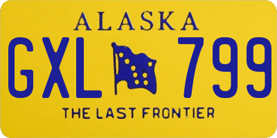 AK license plate GXL799