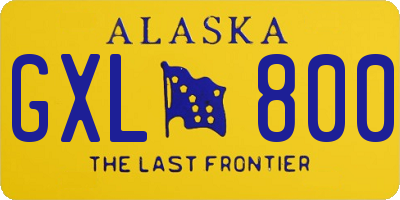 AK license plate GXL800