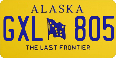 AK license plate GXL805