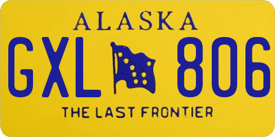 AK license plate GXL806