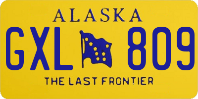 AK license plate GXL809