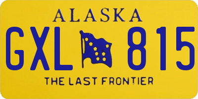AK license plate GXL815