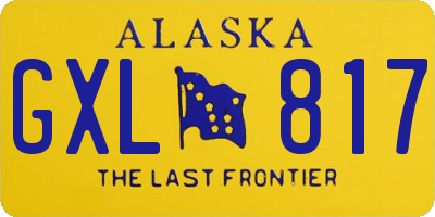 AK license plate GXL817